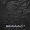 famous designer textured matelasse' flower brocade - black 1 yard