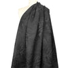 famous designer textured matelasse' flower brocade - black .5 yds