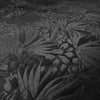 famous designer textured matelasse' flower brocade - black .5 yds