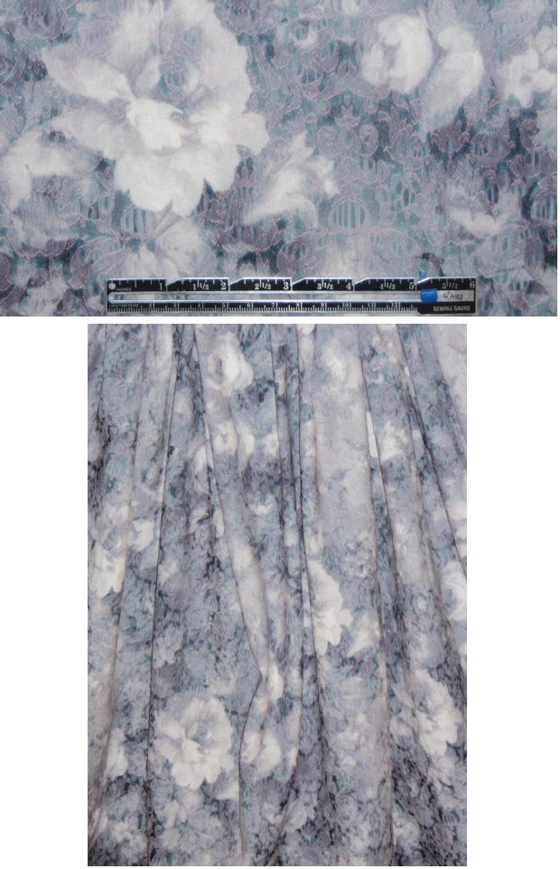 vintage floral over-printed str. brocade - celadon-gray