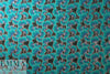 ginkgo leaves jacquard brocade - shades of teal 1.625 yds