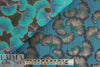 ginkgo leaves jacquard brocade - shades of teal