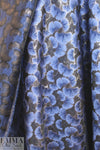 ginkgo leaves jacquard brocade - shades of blue