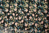 Asian flower jacquard brocade - pink/gold/black