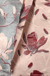 lilah floral jacquard brocade - blush/silvery grey 2.125 yd