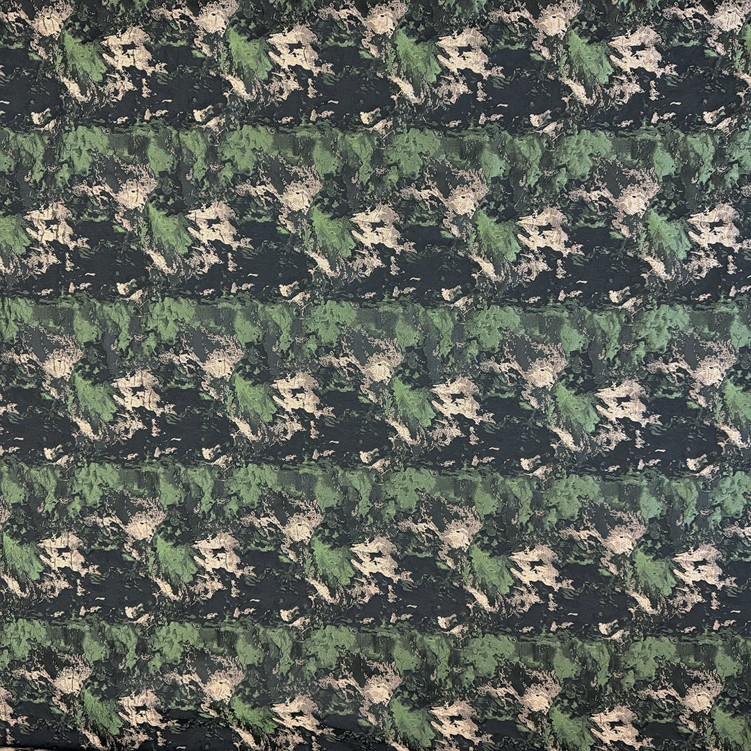 earthy green lustrous jacquard brocade 2 yd
