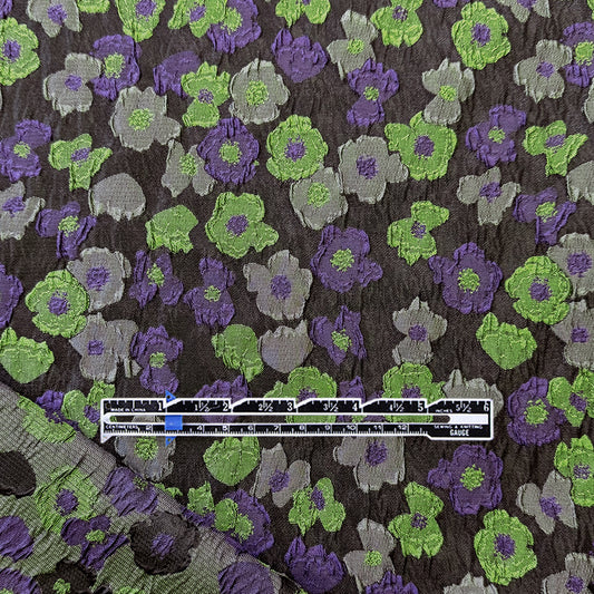 'evening blooms' lustrous matelasse' brocade