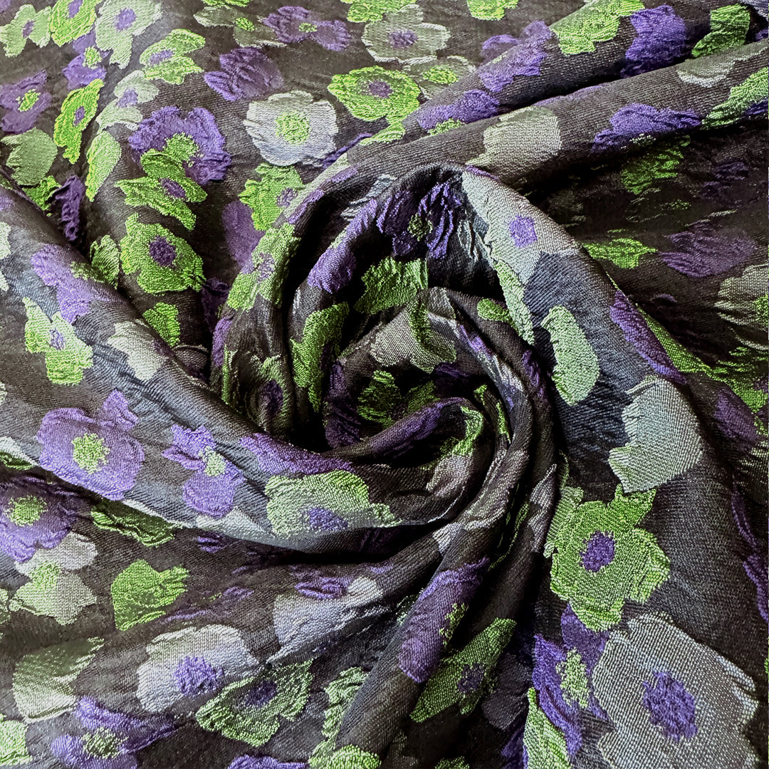 'evening blooms' lustrous matelasse' brocade .5 yds