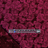 floral bloom jacquard brocade - magenta-red .5 yds