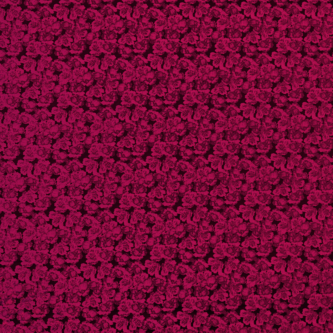 floral bloom jacquard brocade - magenta-red .5 yds