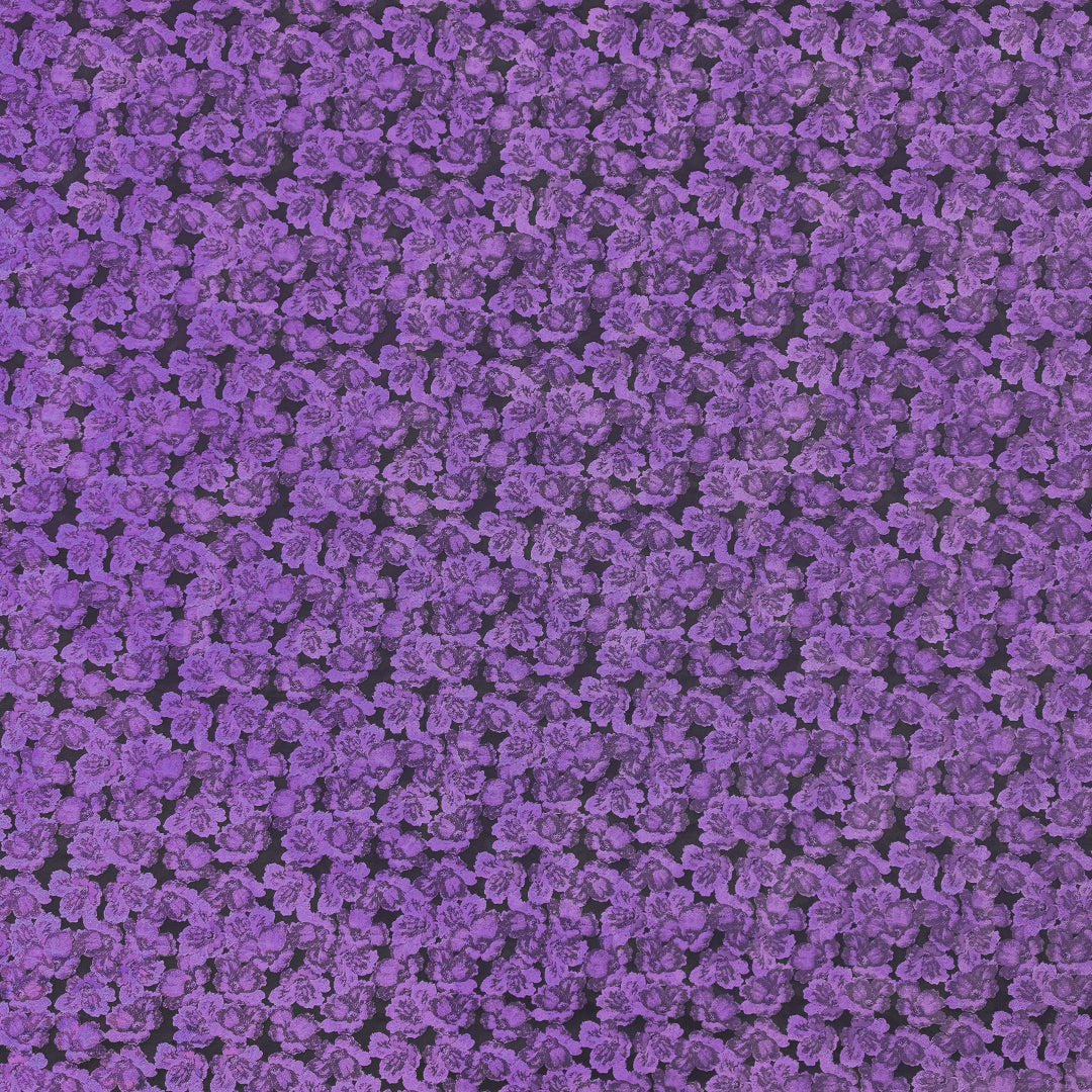 floral bloom jacquard brocade - violet 1.5 yd