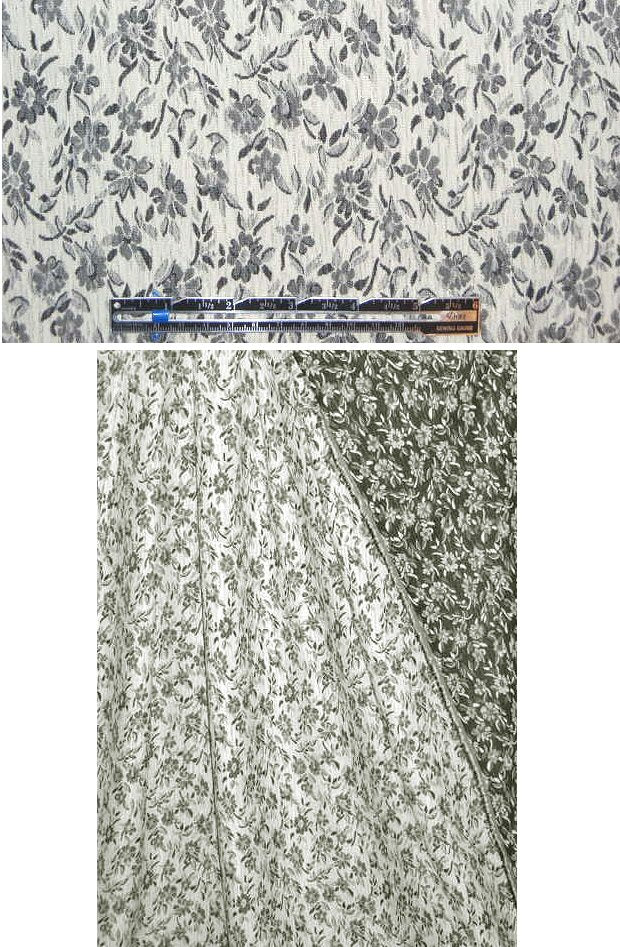 Italian reversible floral jacquard brocade