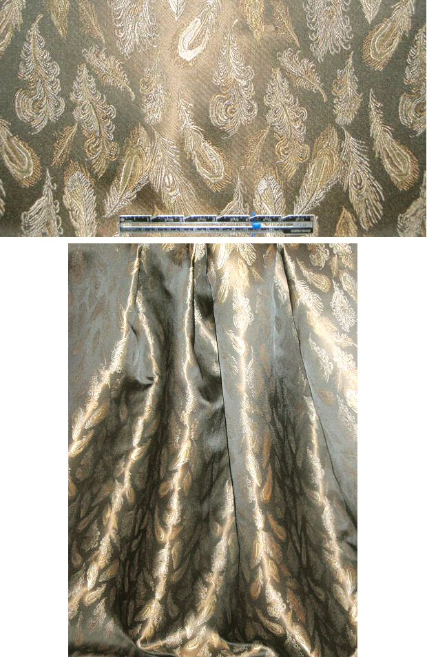 plumage design fancy brocade - gold