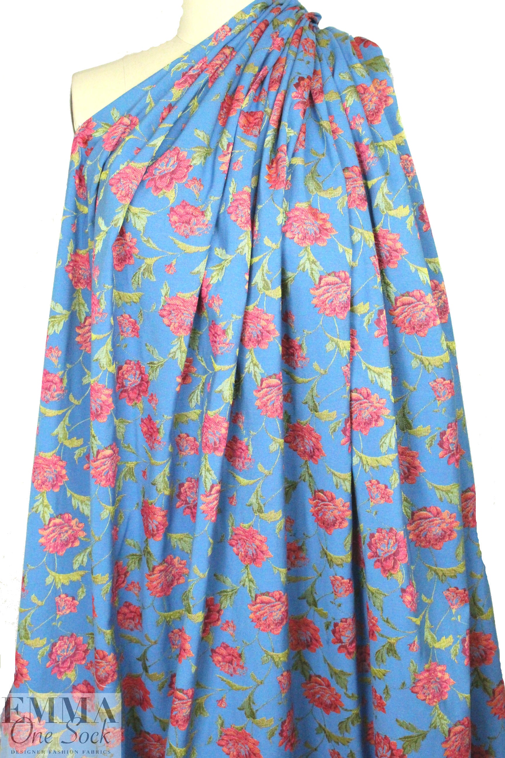 A1ice & 01ivia cascading roses stretch jacquard brocade .875 yds
