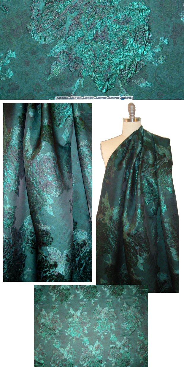 A1ice & O1ivia emerald bouquet brocade