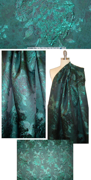 A1ice & O1ivia emerald bouquet brocade