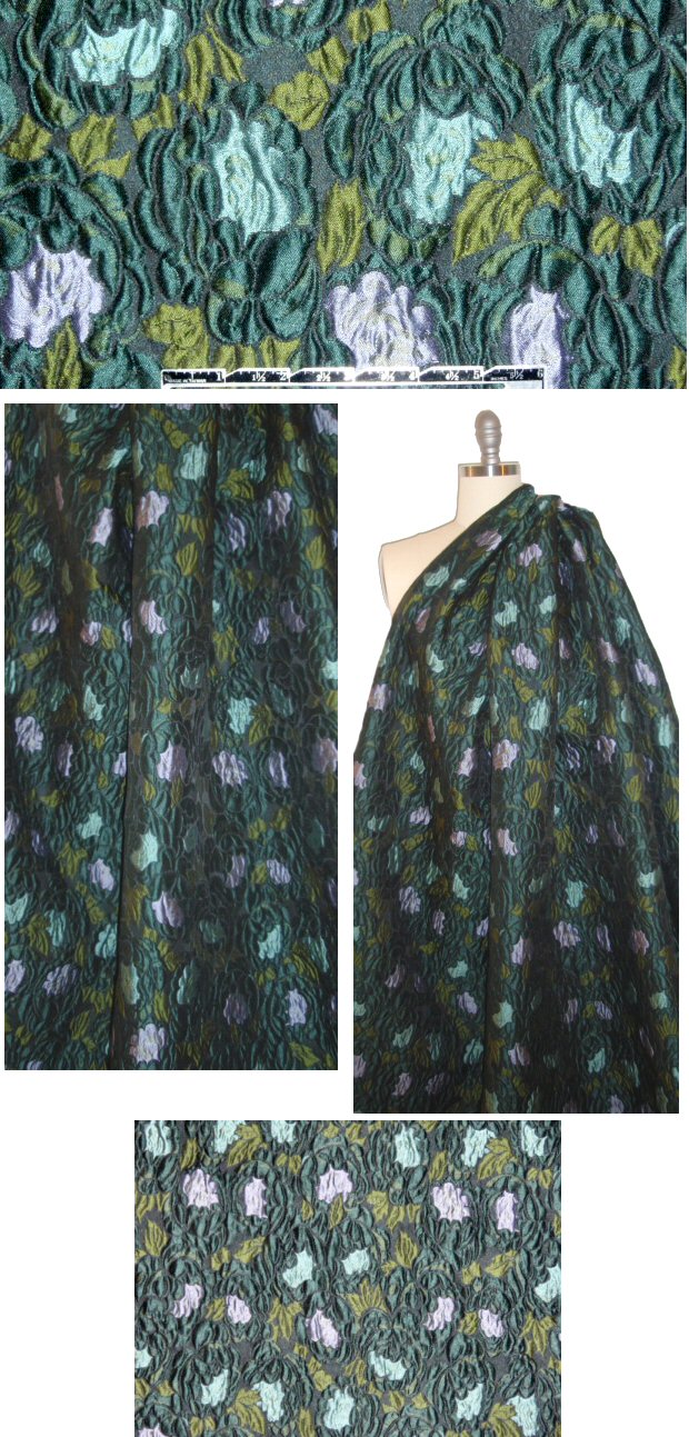 A1ice & O1ivia emerald/wisteria textured brocade