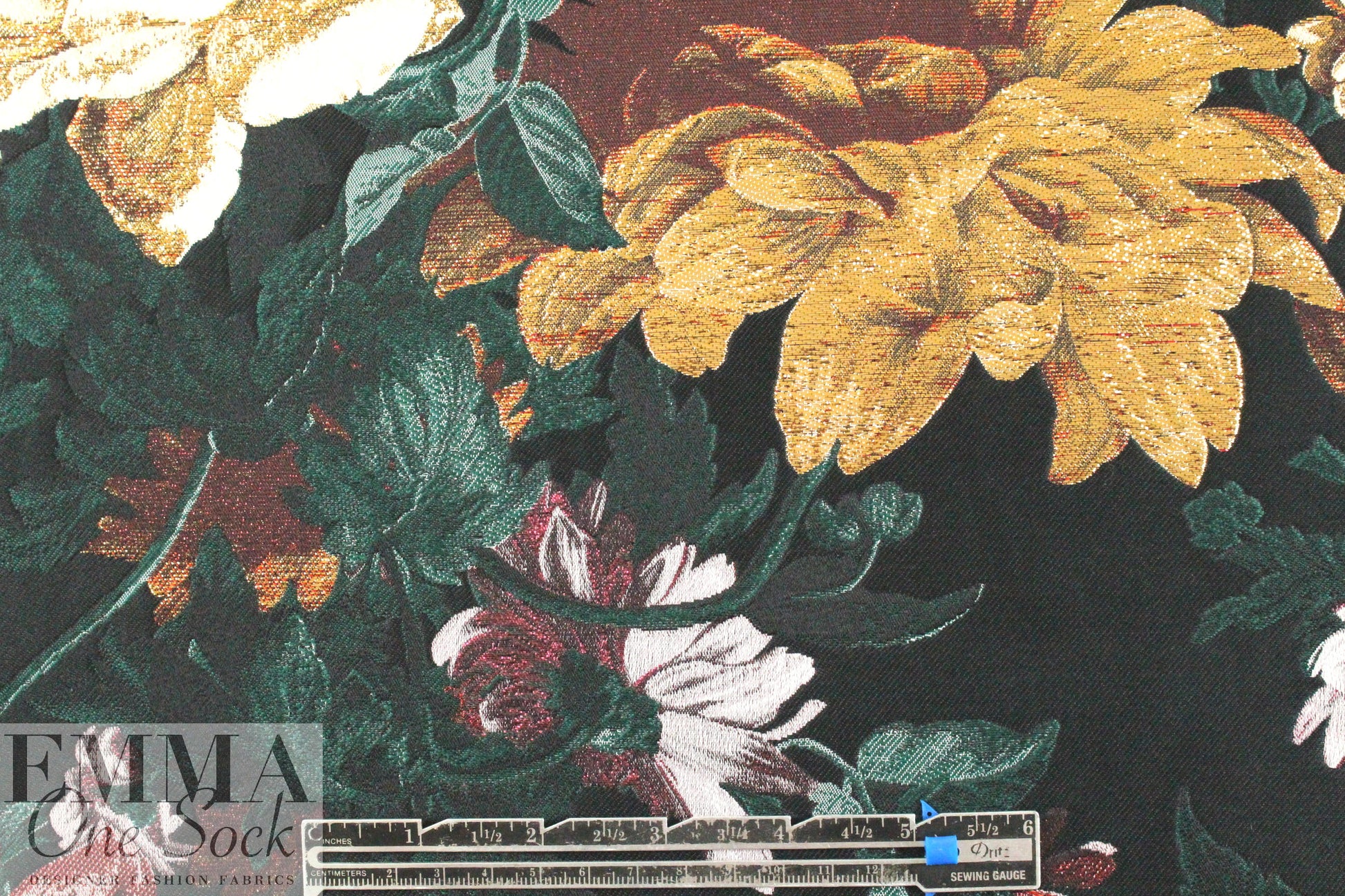 A1ice & O1ivia vintage floral metallic brocade 1.75 yds
