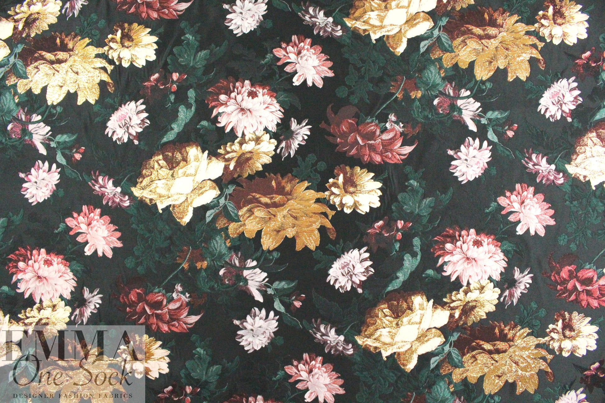 A1ice & O1ivia vintage floral metallic brocade 1.75 yds