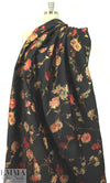 famous designer rouge/gold floral silk/metallic brocade
