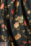 famous designer rouge/gold floral silk/metallic brocade
