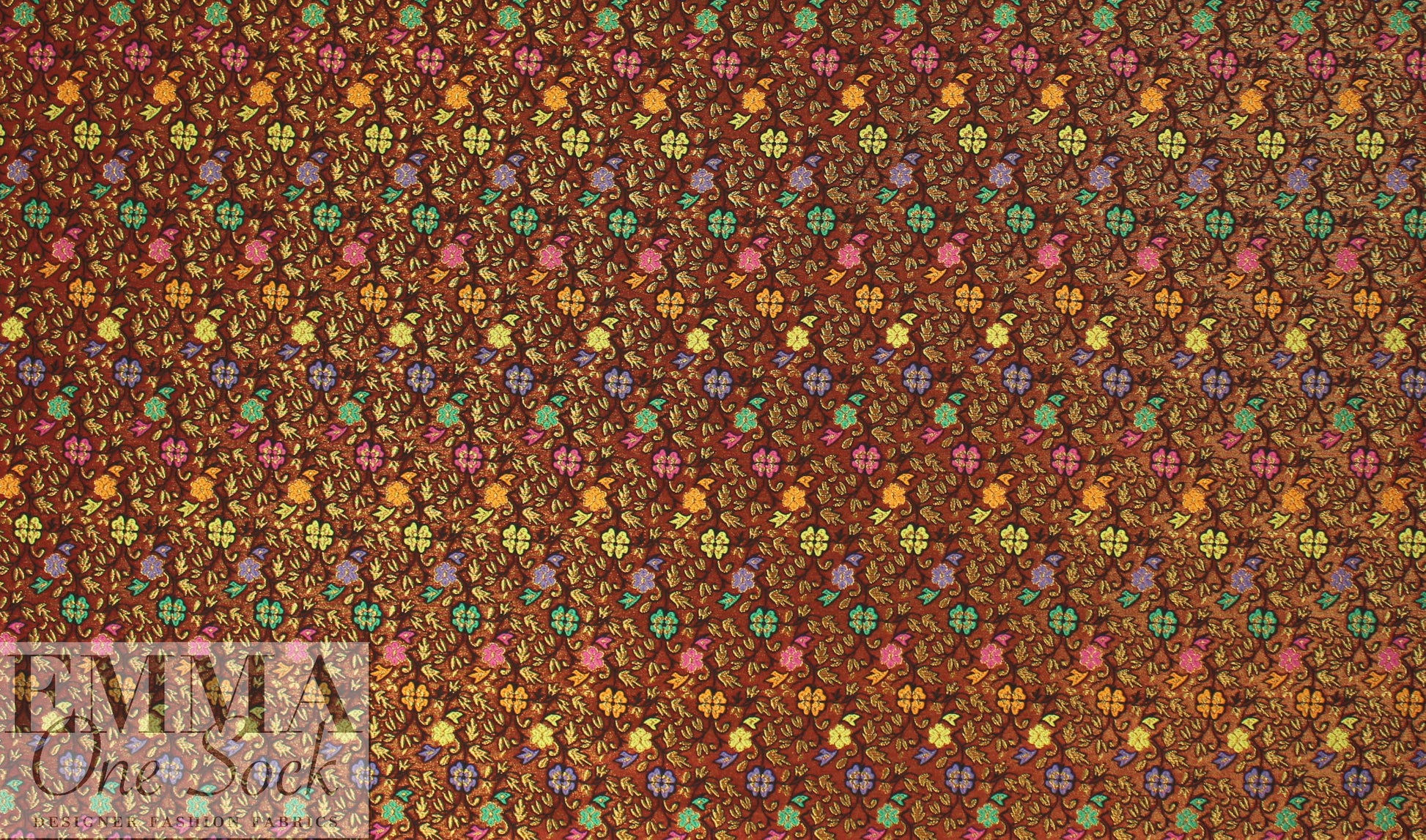 Caroline C0nstas metallic flower motif jacquard brocade
