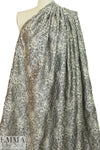 Caroline C0nstas pewter 'decoflor' matelasse' brocade 1.66 yd