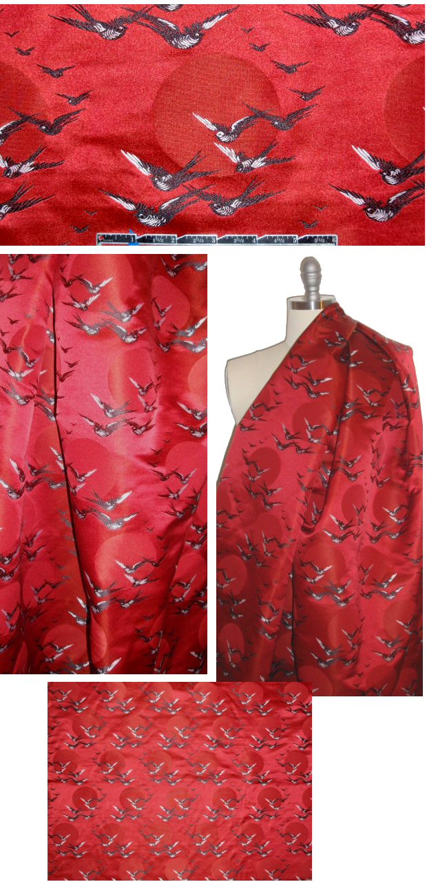 Car0lina Herrera asian-inspired bird brocade