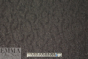 famous designer black textured matelasse' brocade 2.25 yd