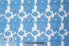 famous designer blue tones floral stretch brocade