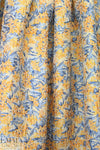 famous designer peach/french blue matelasse' brocade