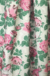 famous designer vintage rose stretch brocade 1.5 yd