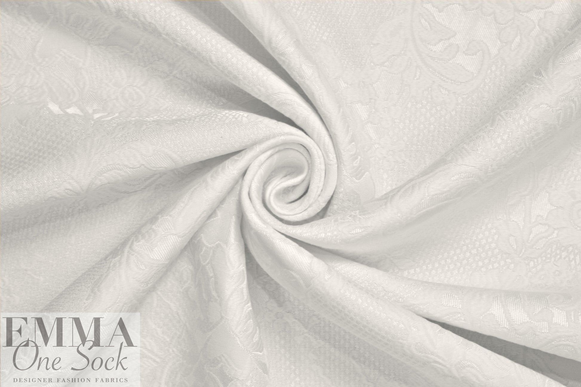 famous designer cream on cream textured floral brocade