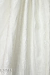 famous designer cream on cream textured floral brocade 2.125 yd