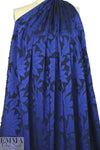 Carmen Marc Va1vo sapphire/black flower brocade