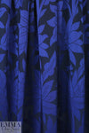 Carmen Marc Va1vo sapphire/black flower brocade 1.125 yds