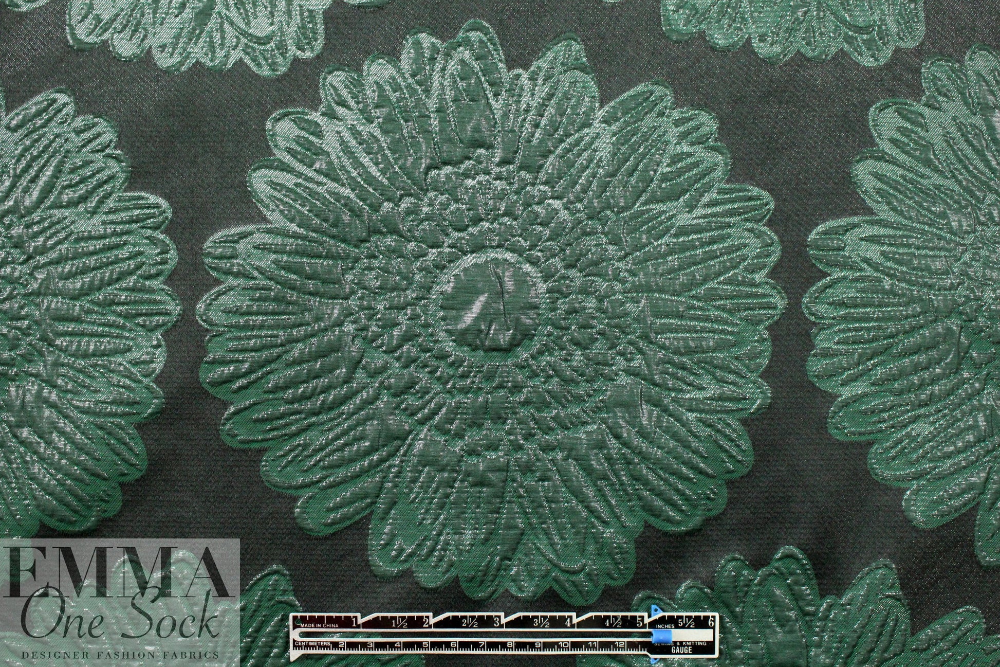 Trin@ Turk textured flower medallions brocade 3 yd