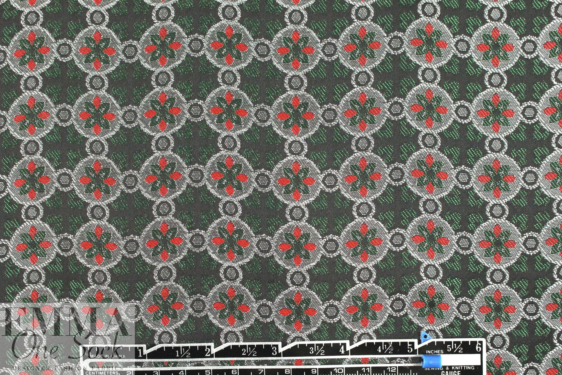 famous designer medallion jacquard brocade 1.625 yds