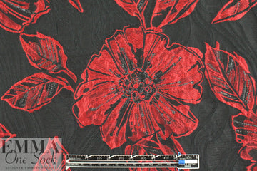 Carmen Marc Va1vo textured flowers brocade