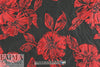 Carmen Marc Va1vo red/black clipped weave brocade