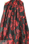 Carmen Marc Va1vo red/black clipped weave brocade