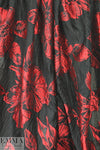 Carmen Marc Va1vo red/black clipped weave brocade