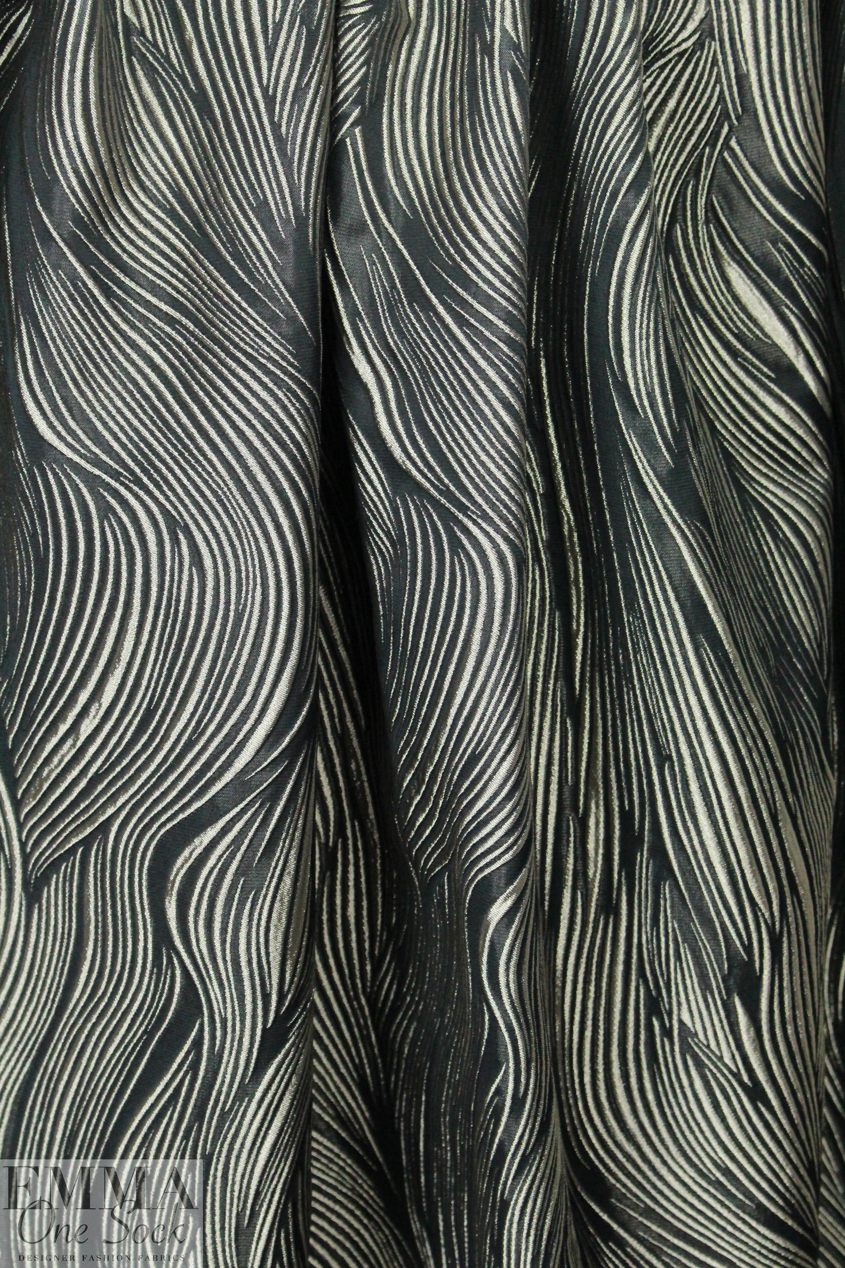 Carmen Marc Va1vo textured waves brocade