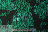 famous designer emerald/black jacquard brocade 1.66 yd