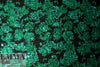 famous designer emerald/black jacquard brocade