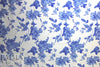 famous designer blue/alabaster floral jacquard brocade 2 yd