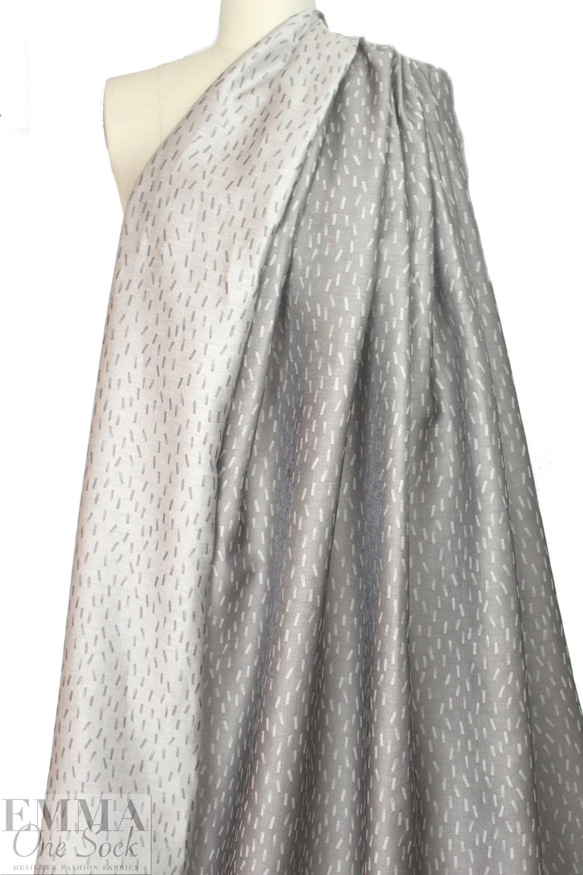 Italian gray tones confetti graphic cotton blend jacquard 1.66 yds