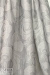 Italian gray tones stylized floral cotton blend jacquard