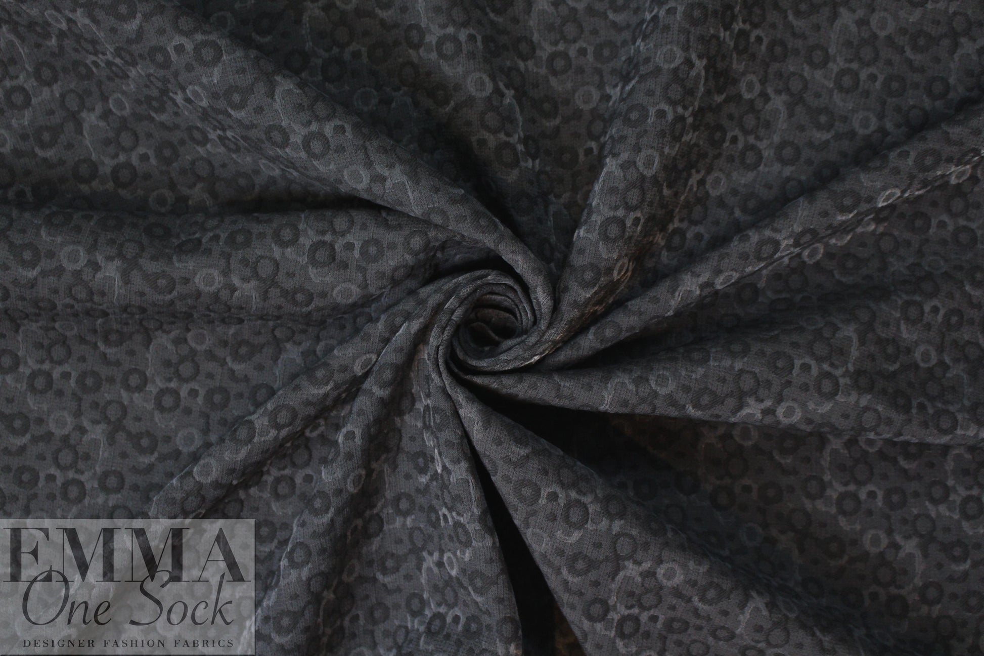 Italian 'graphic cogs' cotton blend brocade
