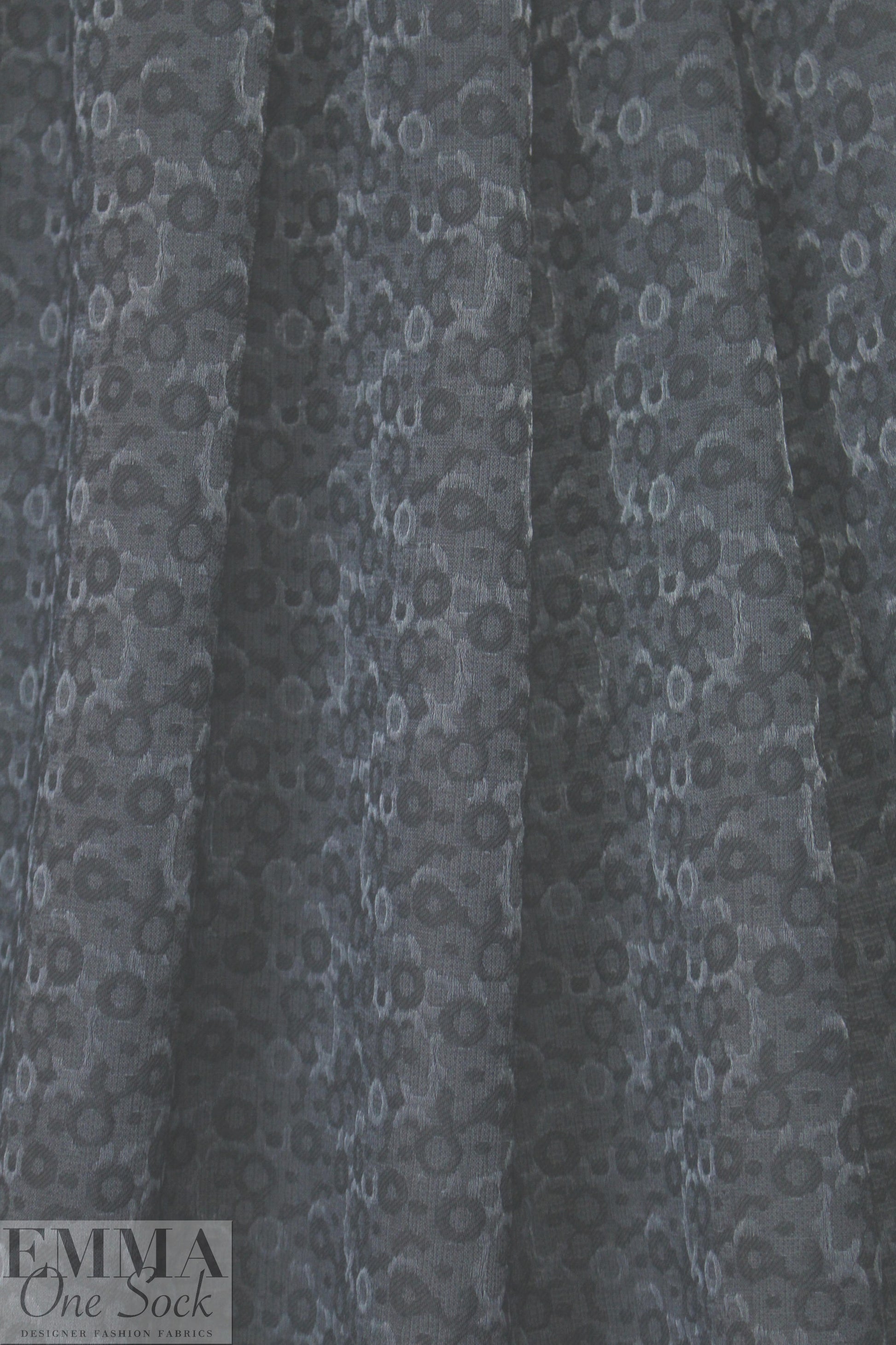 Italian 'graphic cogs' cotton blend brocade